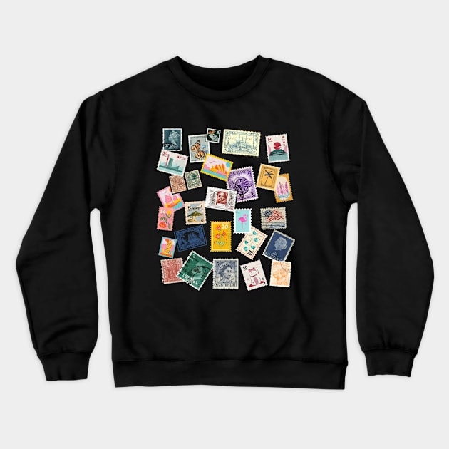 Stamps , travel adventure Crewneck Sweatshirt by Funtomass